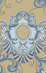 Wall Mural - Seamless pattern background with ornaments - perfect for wallpaper