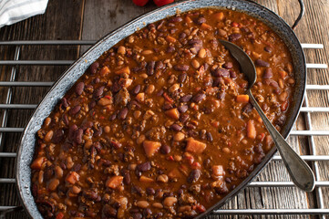 Wall Mural - Chili con carne with sweet potatoes