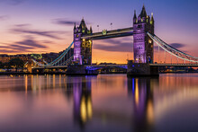 Beautiful View Of The Tower Bridge During The Sunset