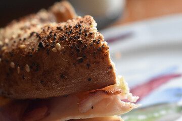 Sticker - Closeup shot of bread with sesame seeds