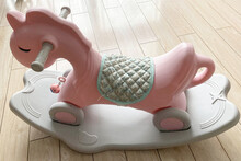 A Pink Toy Rocking Horse