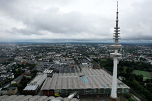 Aerial View Of The Heinrich Hertz Telecommunication Tower In Hamburg