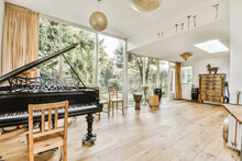 Piano In Light Living Room