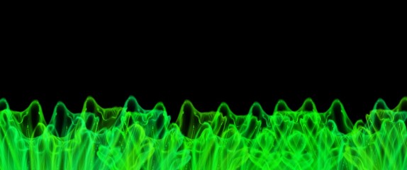 Wall Mural - wave on green