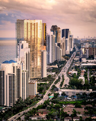 Poster - sea, Miami, Fort Lauderdale, aerial, blue, green, ocean