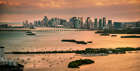 Wall Mural - sea, Miami, Fort Lauderdale, aerial, blue, green, ocean