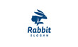 Fast Rabbit Silhouette Logo