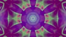 Abstract Pink Kaleidoscope Background With Multicolored Ornament