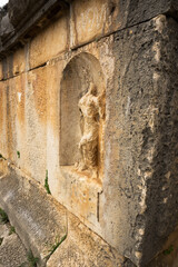 Wall Mural - Tyche with the inscription “Fortune of the city, be ever victorious, good luck”. Myra Ancient City. Demre, Antalya