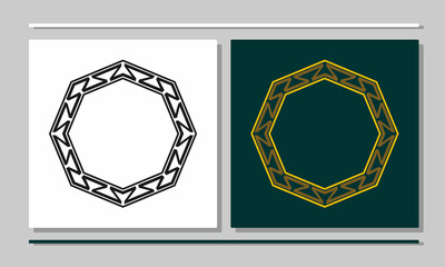 Octagon-shaped ornament or frame design