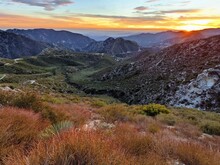 Sunset From The Josephine Peak Trail In The San Gabriel Mountains, California