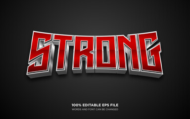 Strong 3D text style effect