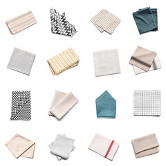 Wall Mural - Set of napkins isolated on white