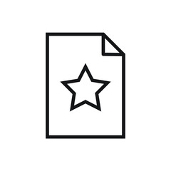 Sticker - Favorite file document icon design. vector illustration