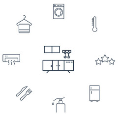 Wall Mural - hotel icons set . hotel pack symbol vector elements for infographic web