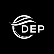 DEP Letter Logo Design On Black Background. DEP  Creative Initials Letter Logo Concept. DEP Letter Design.
