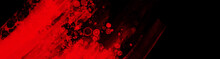 Black Red Ink Brush Stroke Background. Vector Illustration.