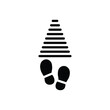 Black solid icon for step