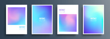 Set Of Blurred Backgrounds With Bright Color Gradient Effect For Your Creative Graphic Design. Defocused Covers Templates Collection. Vector Illustration.