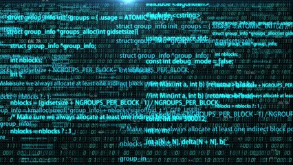 computer binary programming code rolling technology background