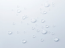 Water Droplets On A Gray Background