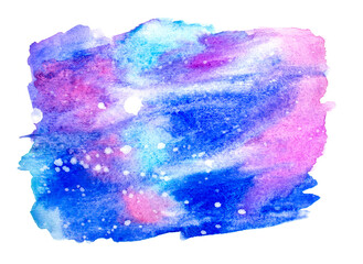 Wall Mural - Abstract purple and blue watercolor paper textured illustration for grunge templates design, vintage card.