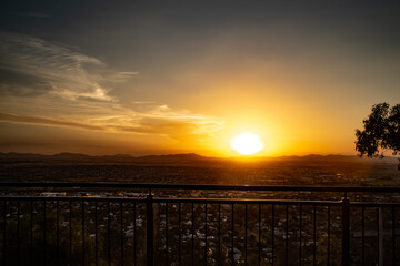 Canvas Print - sunset over Tamworth