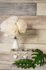 Wall Mural - bouquet of white flowers in a vase