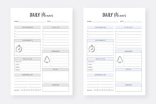 Daily Planner Printable Template. Modern Planner Template Set. Daily Planner Pages Design Collection Set, Minimalist Planner Pages Templates, 3 Set Of Minimalist Daily Planners, Daily Planner Bundle.