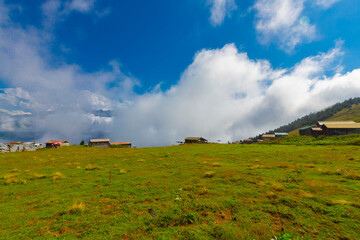 Sal Plateau in Rize in Camlihemsin, Sal highland in the Black Sea and Turkey