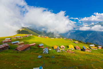 Sal Plateau in Rize in Camlihemsin, Sal highland in the Black Sea and Turkey