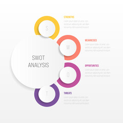 Wall Mural - SWOT business infographic vector diagram