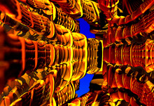 Dragon Scales, Abstract Computer Graphic From A Fractal Calculation Resembling The Exoskeleton Of An Unreal Dragon, 3d Fractal Graphic