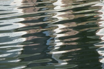 Wall Mural - Closeup of river ripples texture, natural water background 