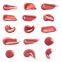Set Og Lip Stick Pink Red Orande Smudge Background Texture - Image