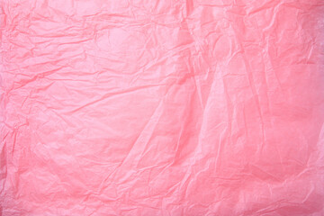 Wall Mural - Crumpled recycle pink paper background - Pink paper crumpled texture  - Image