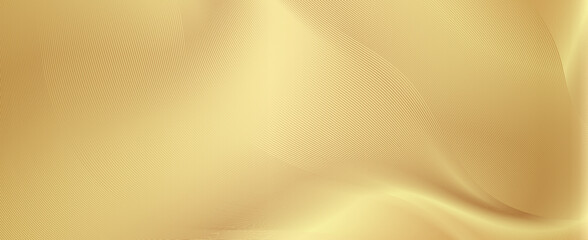 Poster - Premium abstract background design with diagonal line pattern waves in gold colour. Vector horizontal gold template for web banner, invitation, luxury flyer, business voucher, gift certificate.
