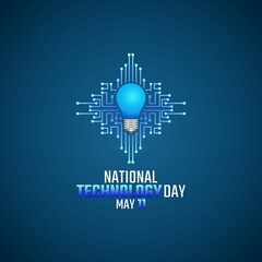 vector graphic of national technology day good for national technology day celebration. flat design. flyer design.flat illustration.