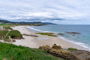 Poster - view of the Playa Llas near Foz in Galicia