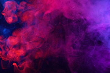 Wall Mural - colorful smoke clouds and shiny glitter particles abstract universe background