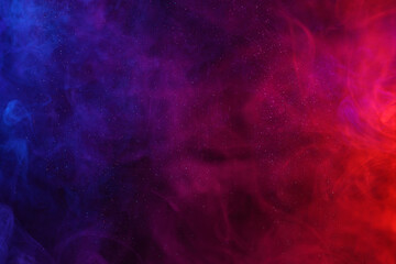 Poster - Colorful smoke clouds and shiny glitter abstract background