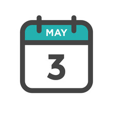 May 3 Calendar Day Or Calender Date For Deadlines Or Appointment