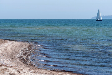 Wall Mural - Segelboot auf der Ostsee in der Eckernförder Bucht, Schleswig-Holstein, Deutschland