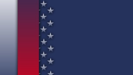 Wall Mural - Modern simple abstract with square and star geometric background in the blend of dark blue, white, and red United  State flag color gradient Available for text and quote Presentation background design