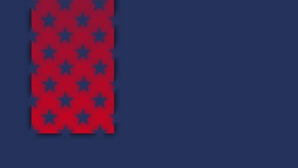 Wall Mural - Modern simple abstract with square and star geometric background in the blend of dark blue, white, and red United  State flag color gradient Available for text and quote Presentation background design