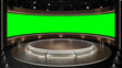 © akerStudio - Virtual TV Studio Set. Green screen background. 3d Rendering.Virtual set studio for chroma footage. wherever you want it, With a simple setup, a few square feet of space, and Virtual Set.