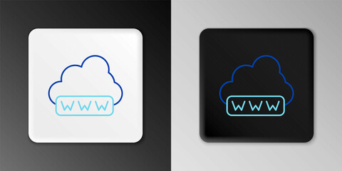 Line Software, web development, programming concept icon isolated on grey background. Programming language and program code on screen laptop. Colorful outline concept. Vector