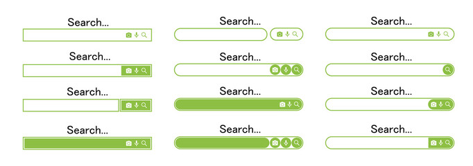 Wall Mural - search bar design element. search bar for website and user interface, mobile apps. vector illustrati