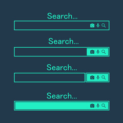 Wall Mural - search bar design element. search bar for website and user interface, mobile apps. vector illustrati