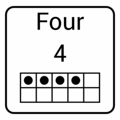 Canvas Print - ten frame representation of the number